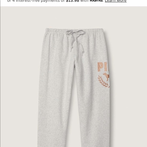 PINK VS bling classic pant bling long sleeve campus tee PULLOVER HOODIE - Picture 9 of 16